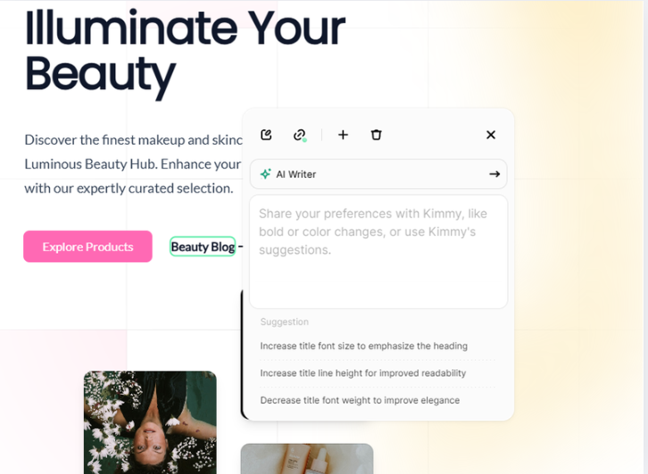 move things around in your footer with Wegic's drag-and-drop feature