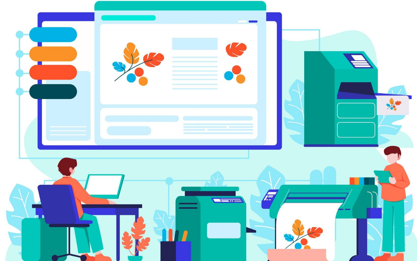 Two people operate a print-on-demand business