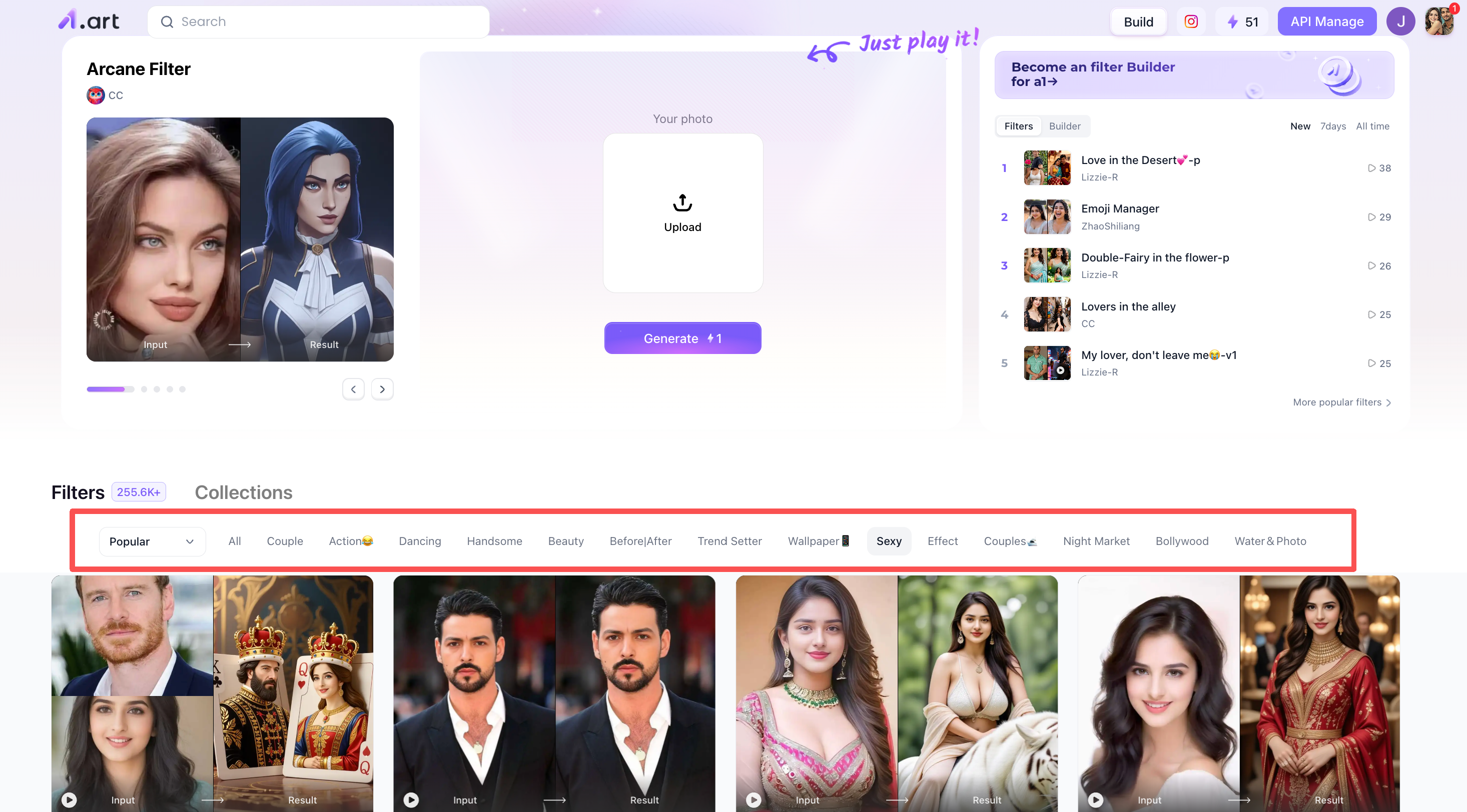a1.art Filter Categories