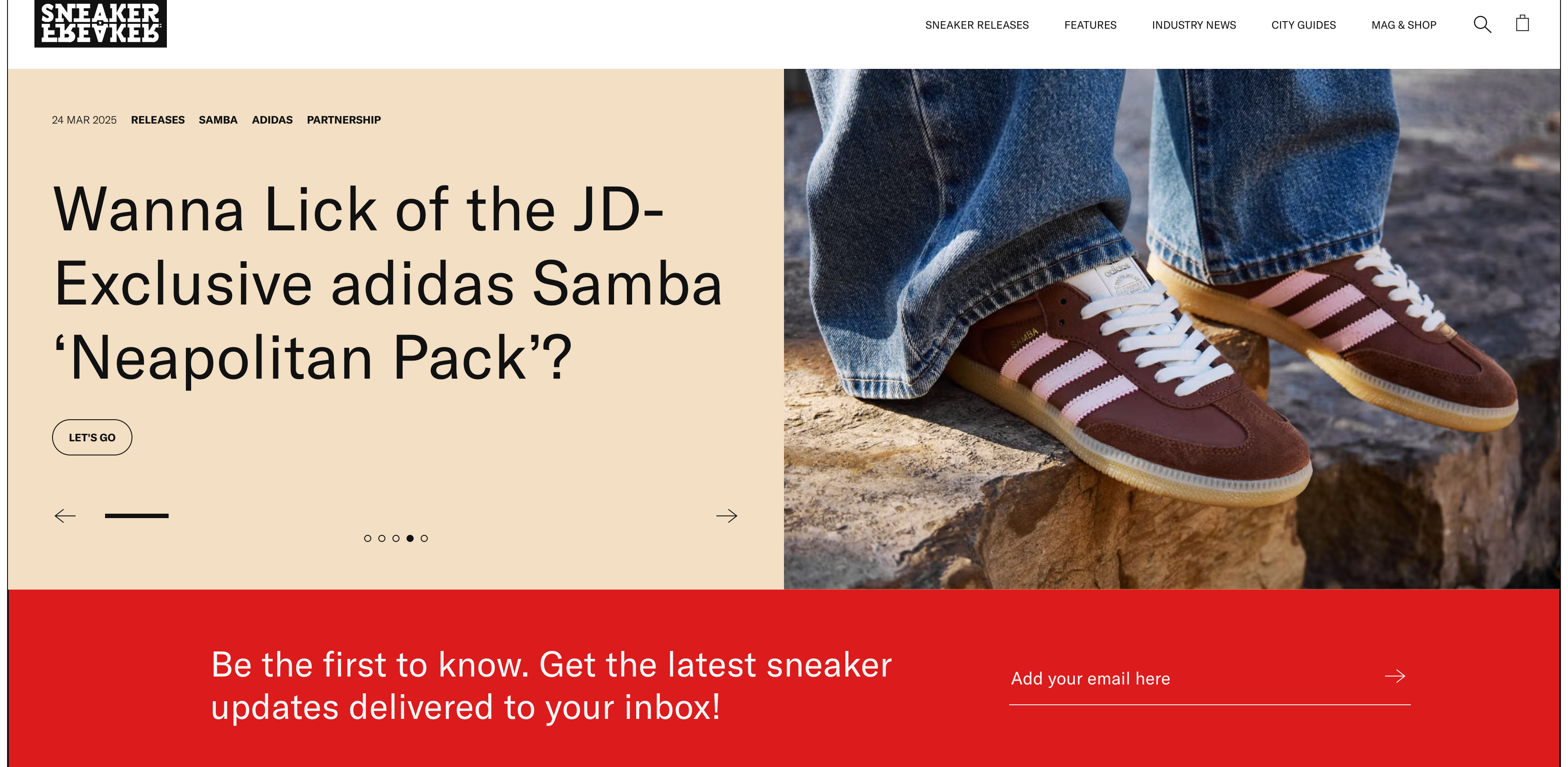 sneaker freaker website over view