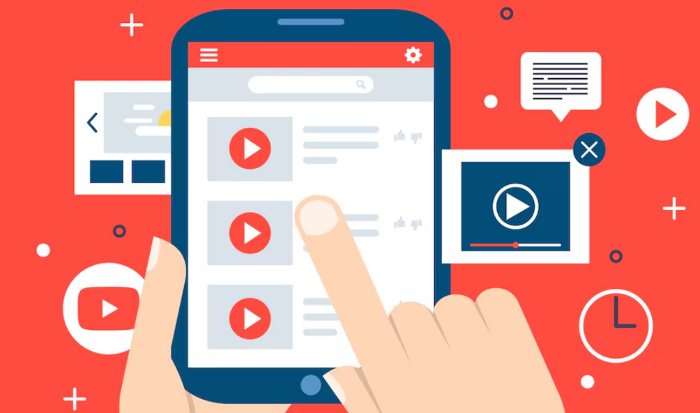 Horizontal scrolling on YouTube player on digital device